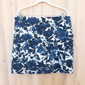 S.C.&Co. Womens Active Skort Size XL Blue Floral Stretch Athletic Sporty Casual
